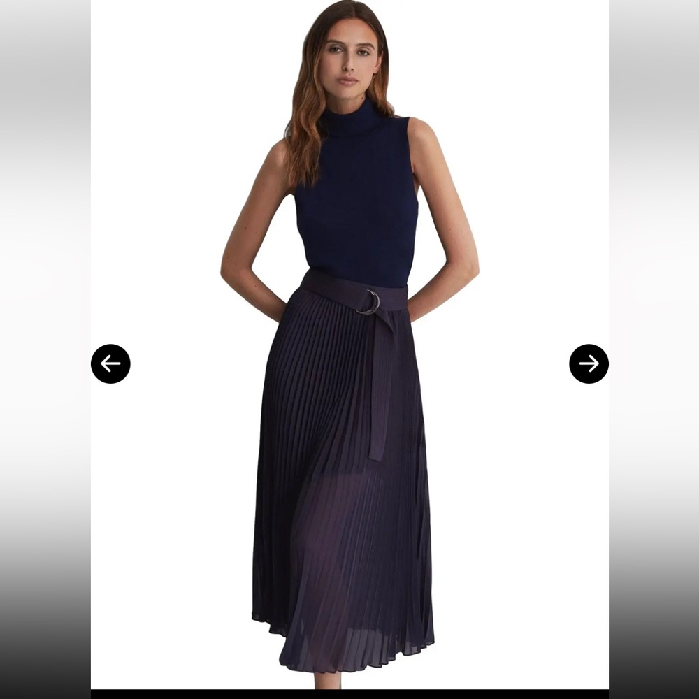 Reiss Anya pleated skirt NWOT